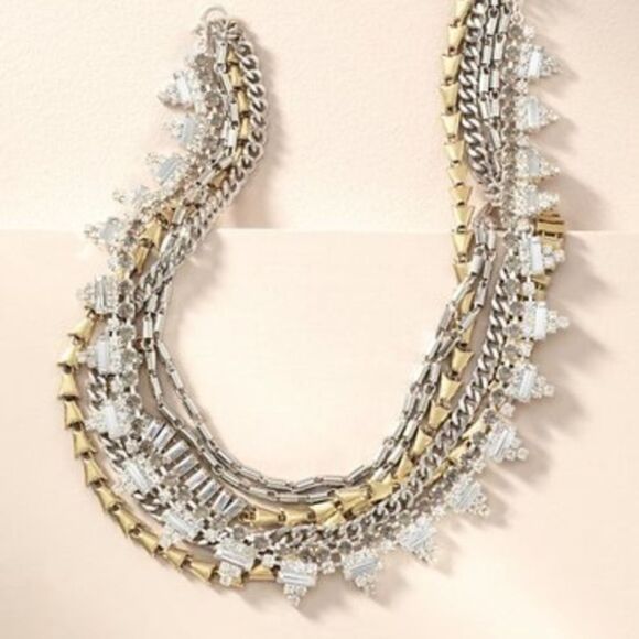 Stella & Dot Mixed Metal Sutton Necklace Versatile - Picture 3 of 8